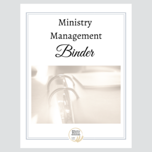 Ministry Management Binder - Printable