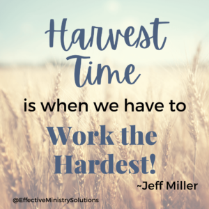 Harvest time is when we work the hardest