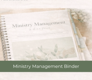 Ministry Management Binder