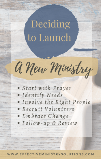 Steps to deciding on a new ministry